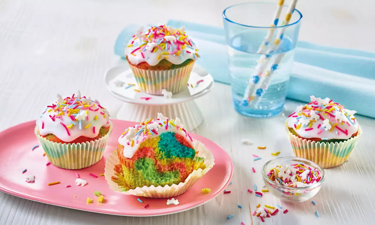 Bunte Muffins Rezept Dr Oetker