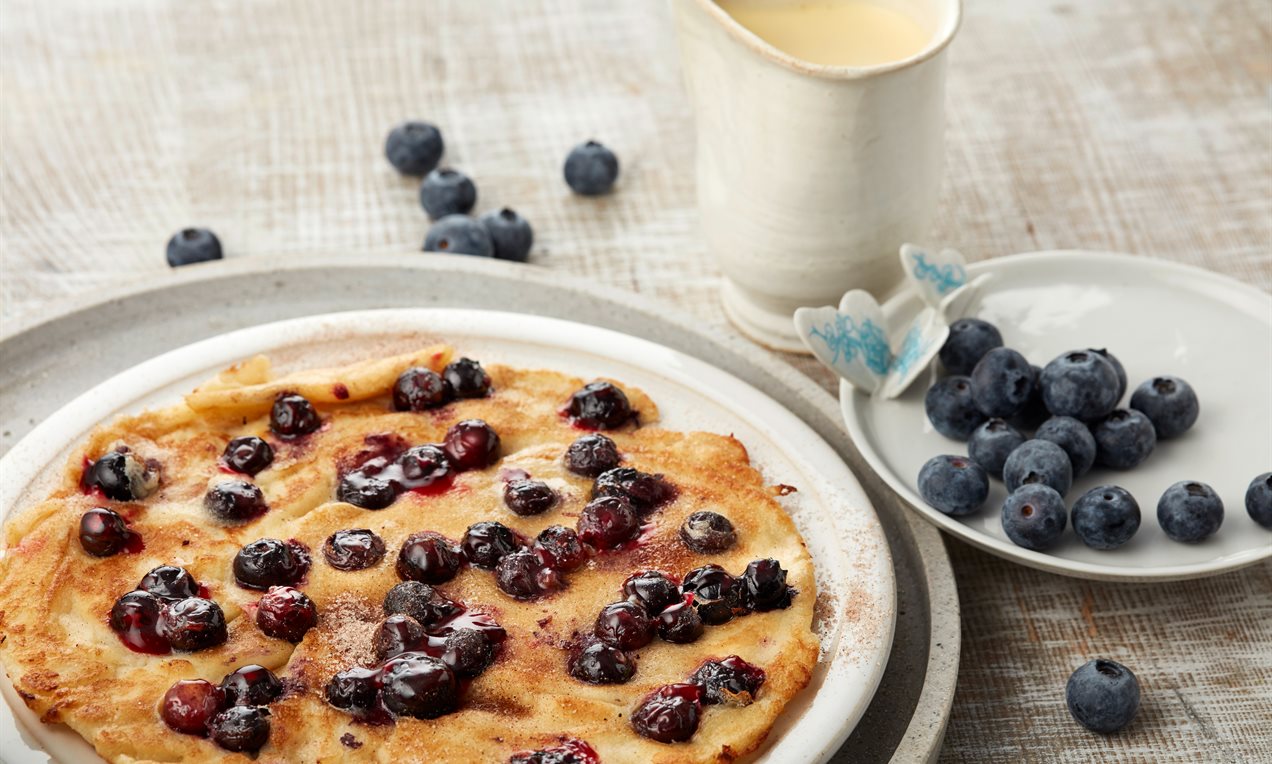 Schnelle Heidelbeer-Pfannkuchen Rezept | Dr. Oetker