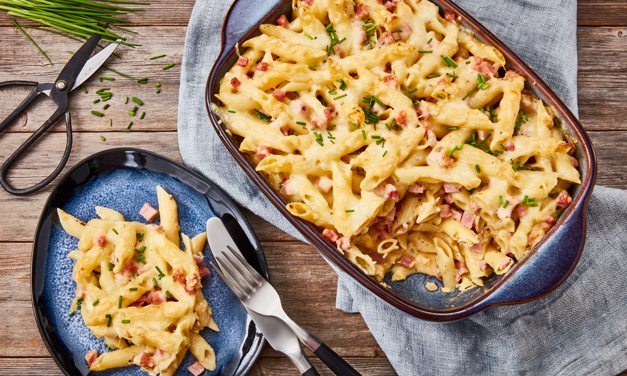 Nudelauflauf mit Schinken Rezept | Dr. Oetker