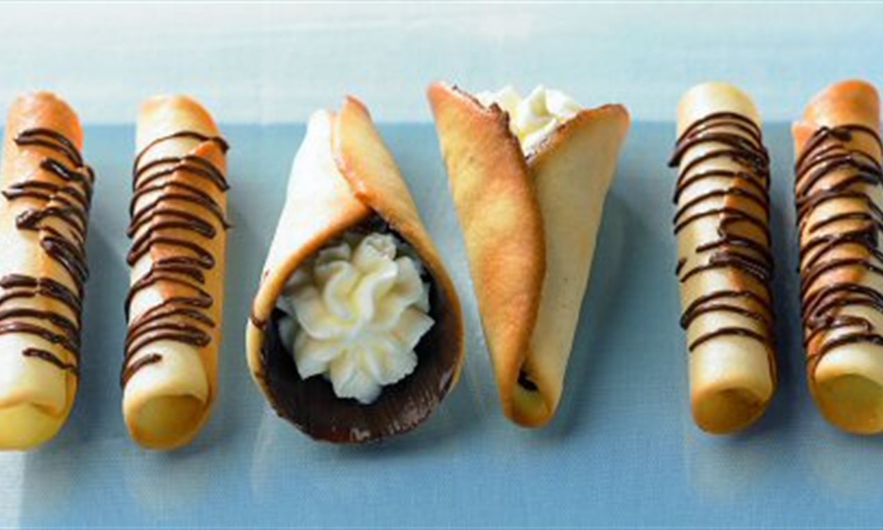 Hippenröllchen und -tütchen Rezept | Dr. Oetker