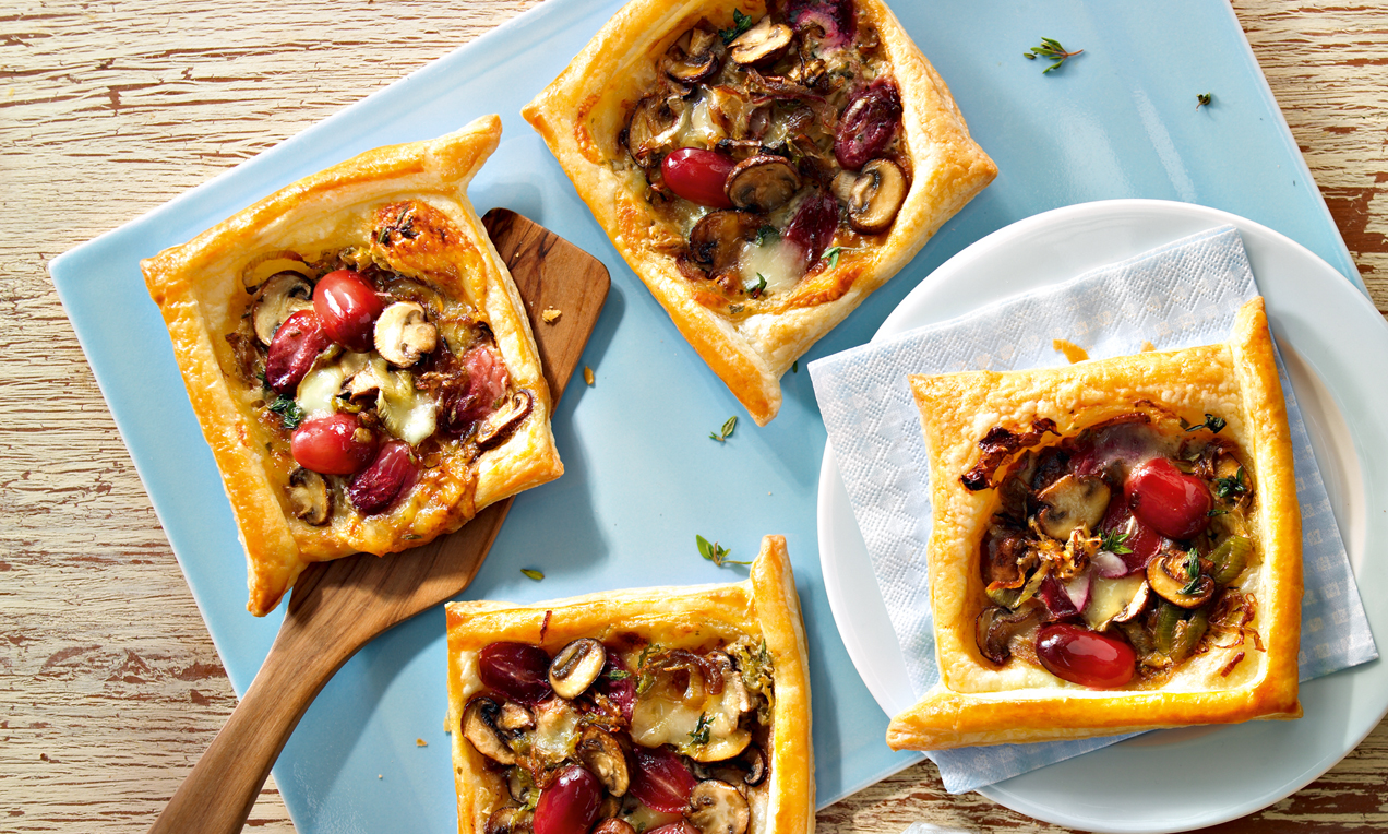 Champignon-Blätterteig-Quadrate Rezept | Dr. Oetker