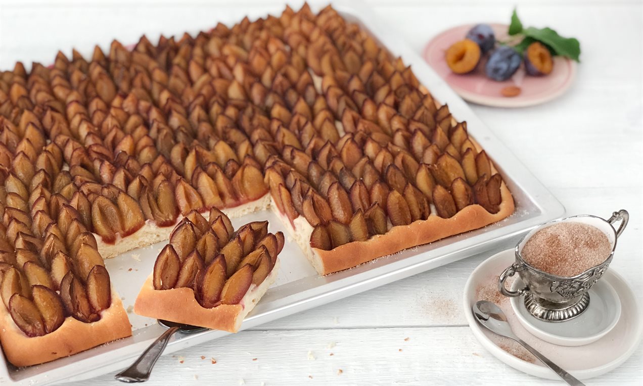 Frischer Hefekuchen mit Pflaumen Rezept | Dr. Oetker