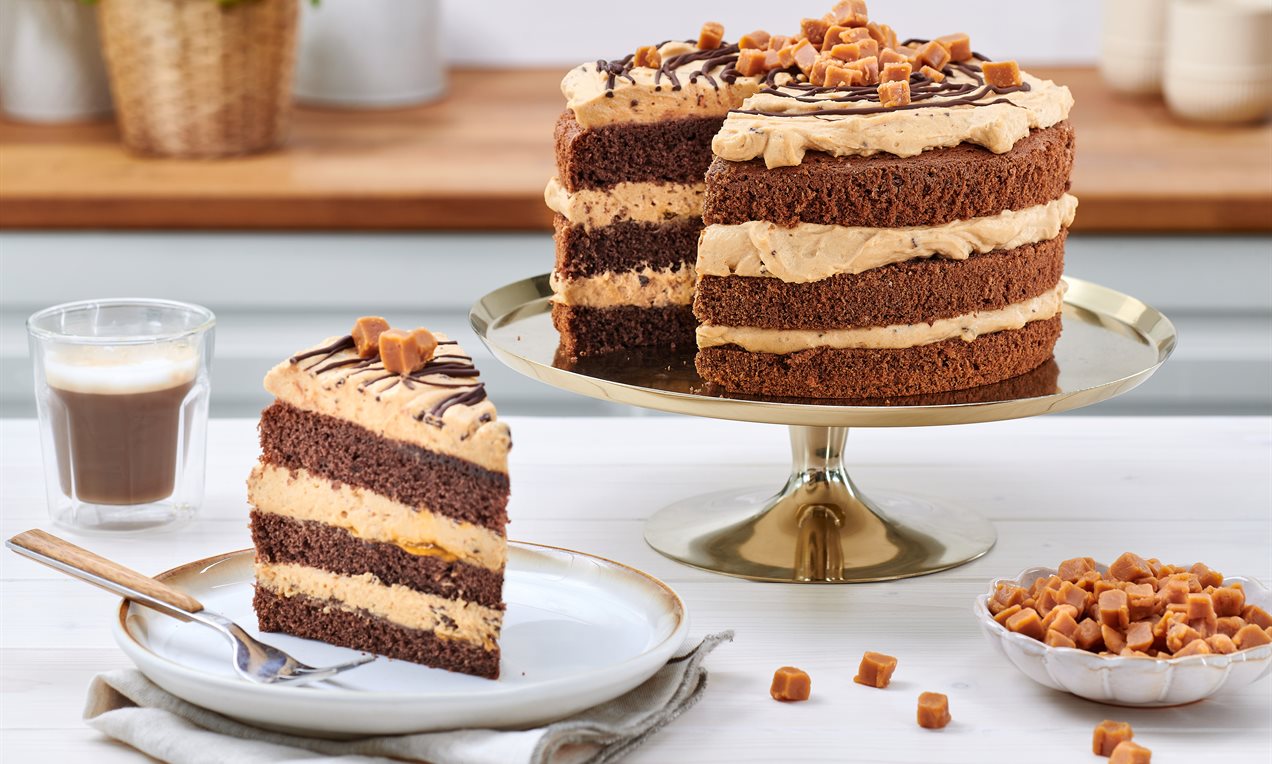 Naked Cake Schoko Karamell Rezept Dr Oetker