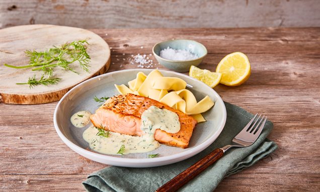 Lachs in Zitronen-Dill-Soße Rezept | Dr. Oetker