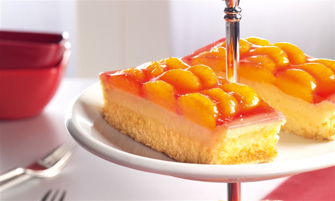 Mandarinen-Käsekuchen vom Blech Rezept | Dr. Oetker