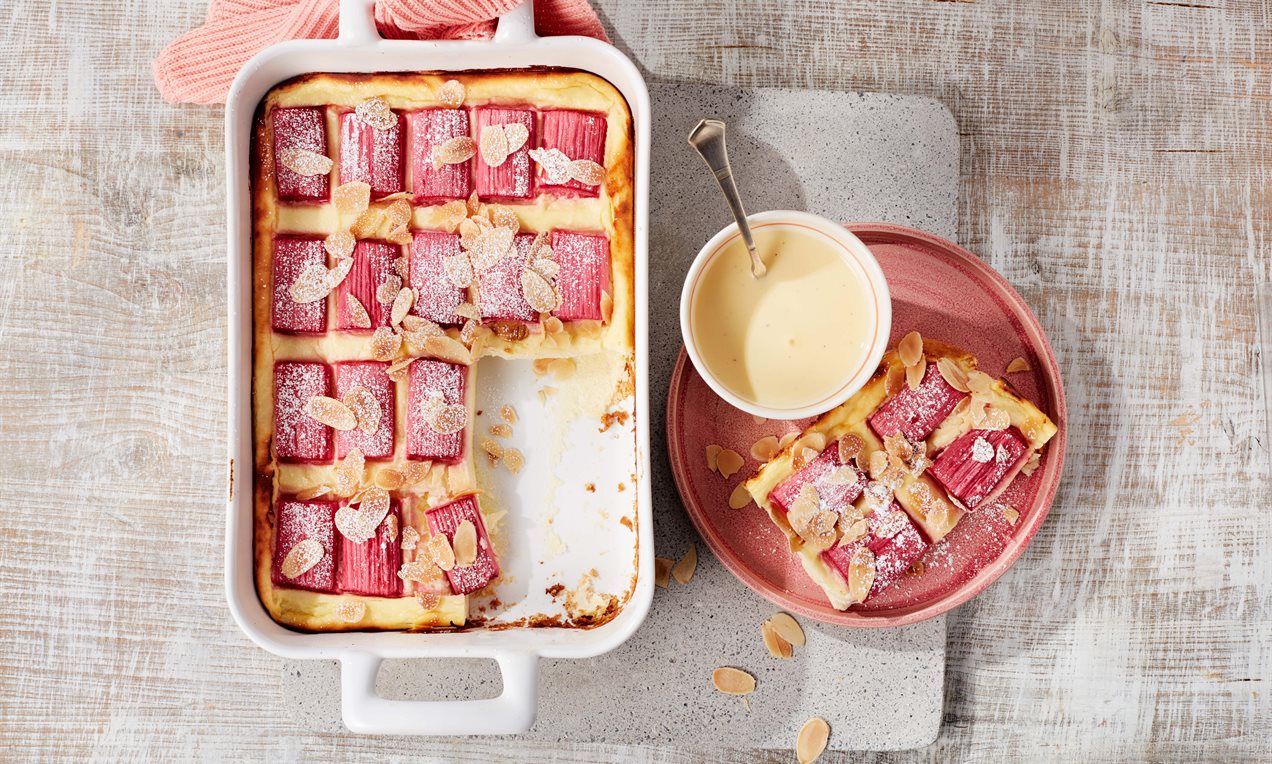 Rhabarber-Auflauf Rezept | Dr. Oetker