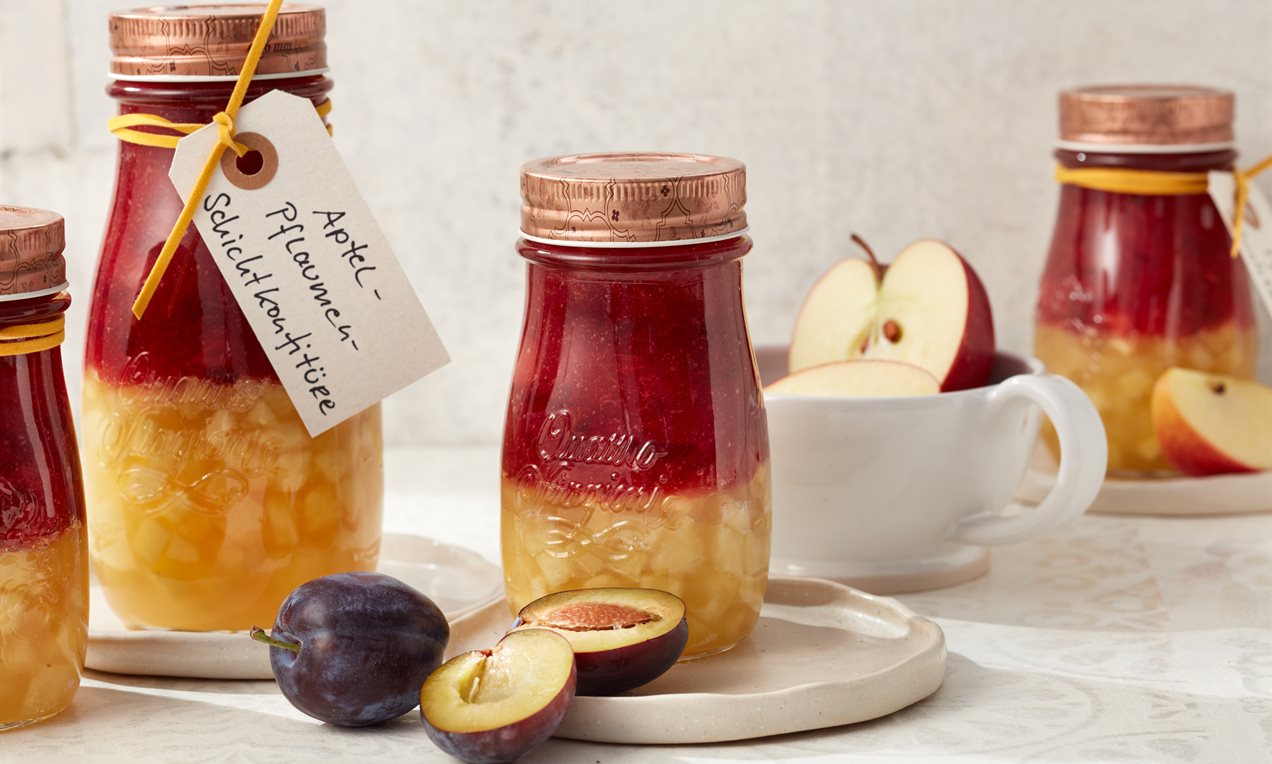 Apfel-Pflaumen-Schichtkonfitüre Rezept | Dr. Oetker