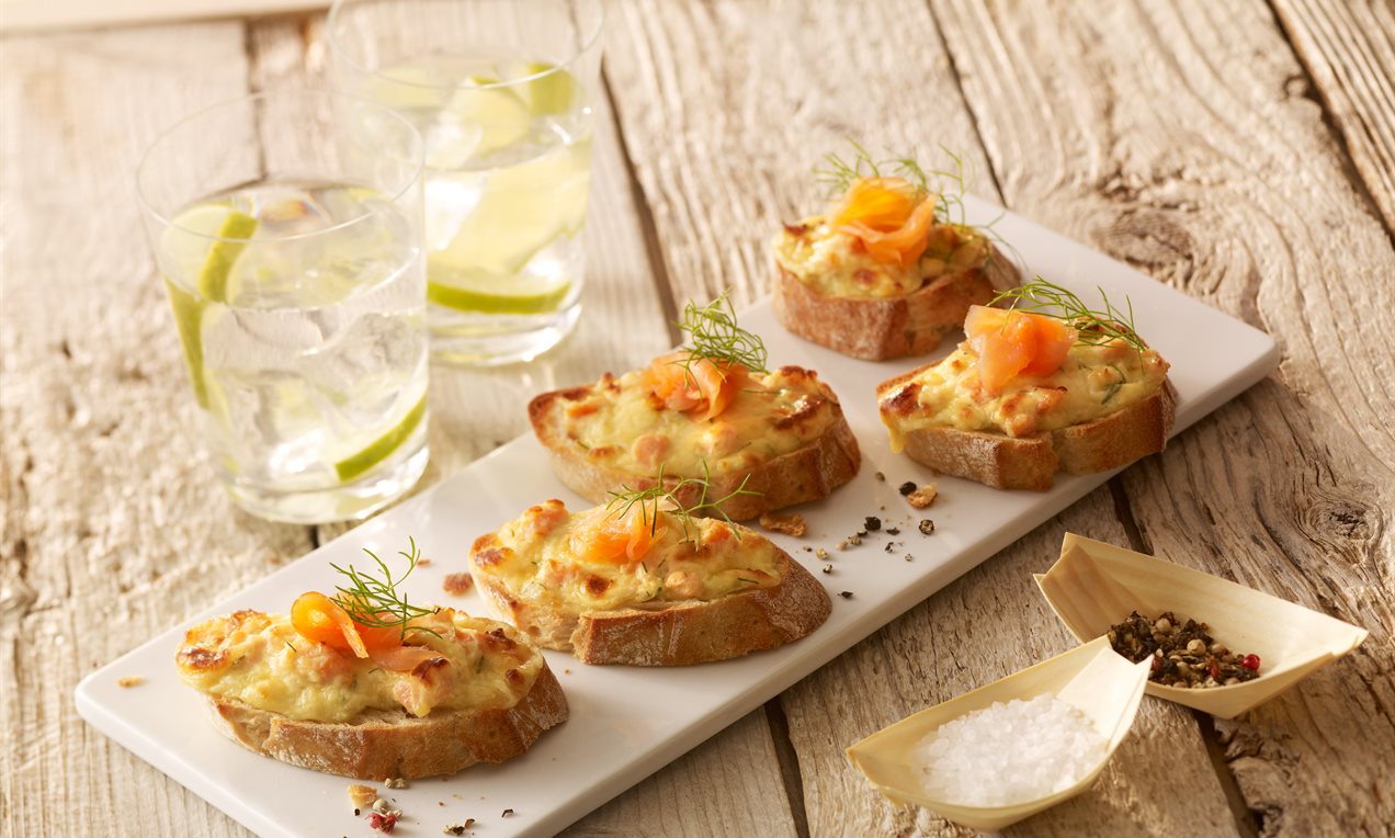 Stilvolle Lachs Hppchen Baguette Ebenbild