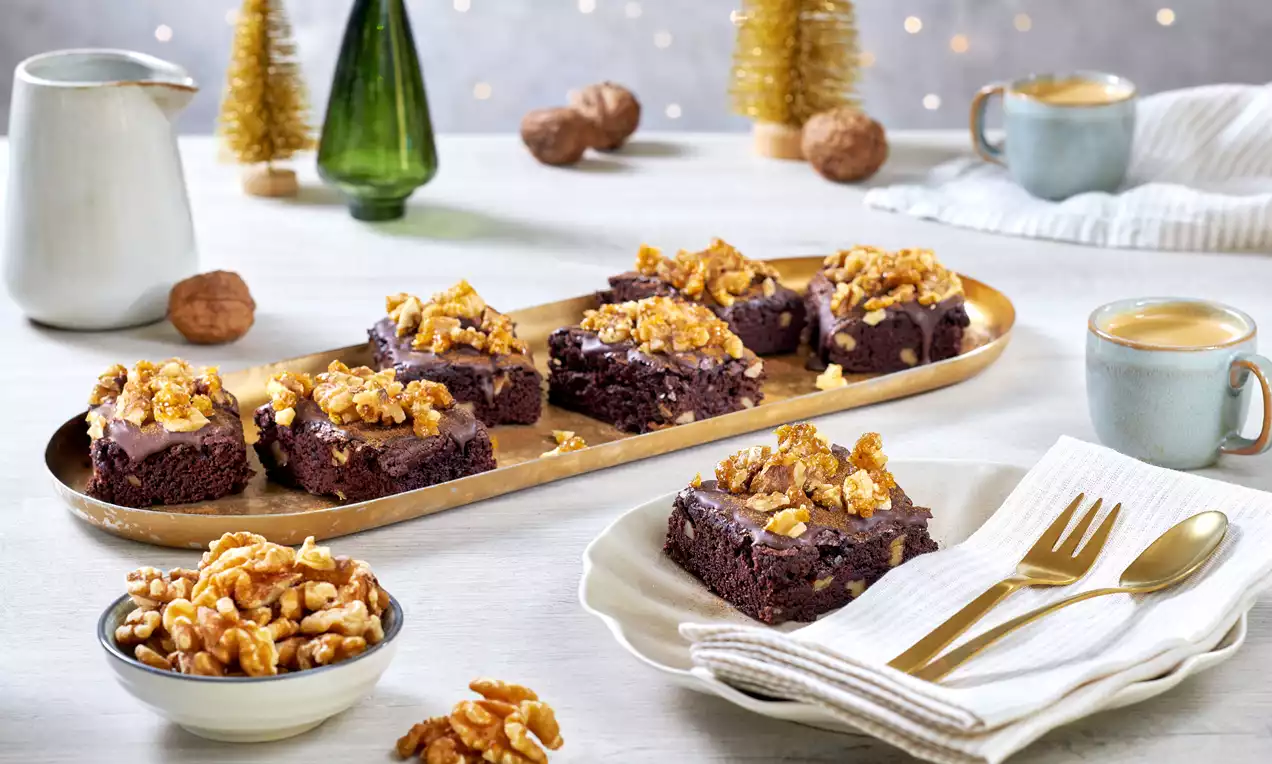 Vegane Weihnachts-Brownies