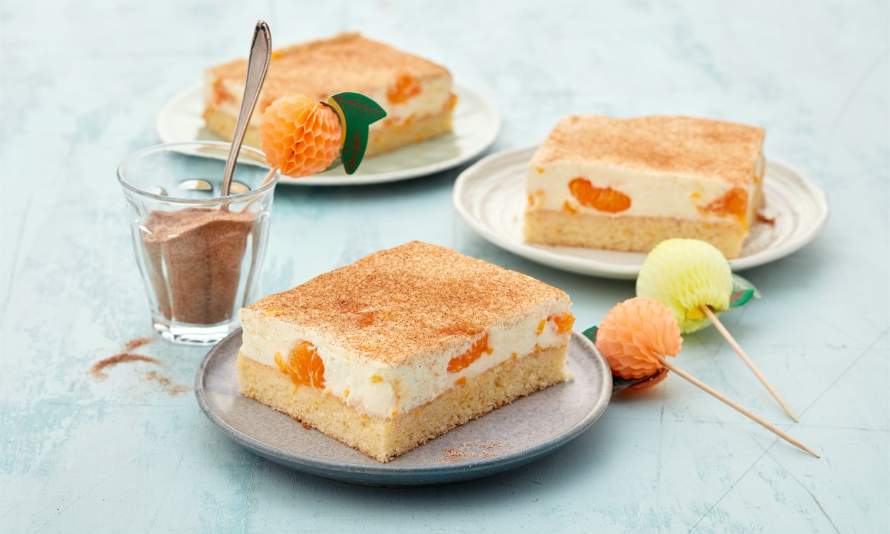 Fanta Kuchen Mit Pfirsich Schmand Auf Dem Blech - Rezepte Suchen