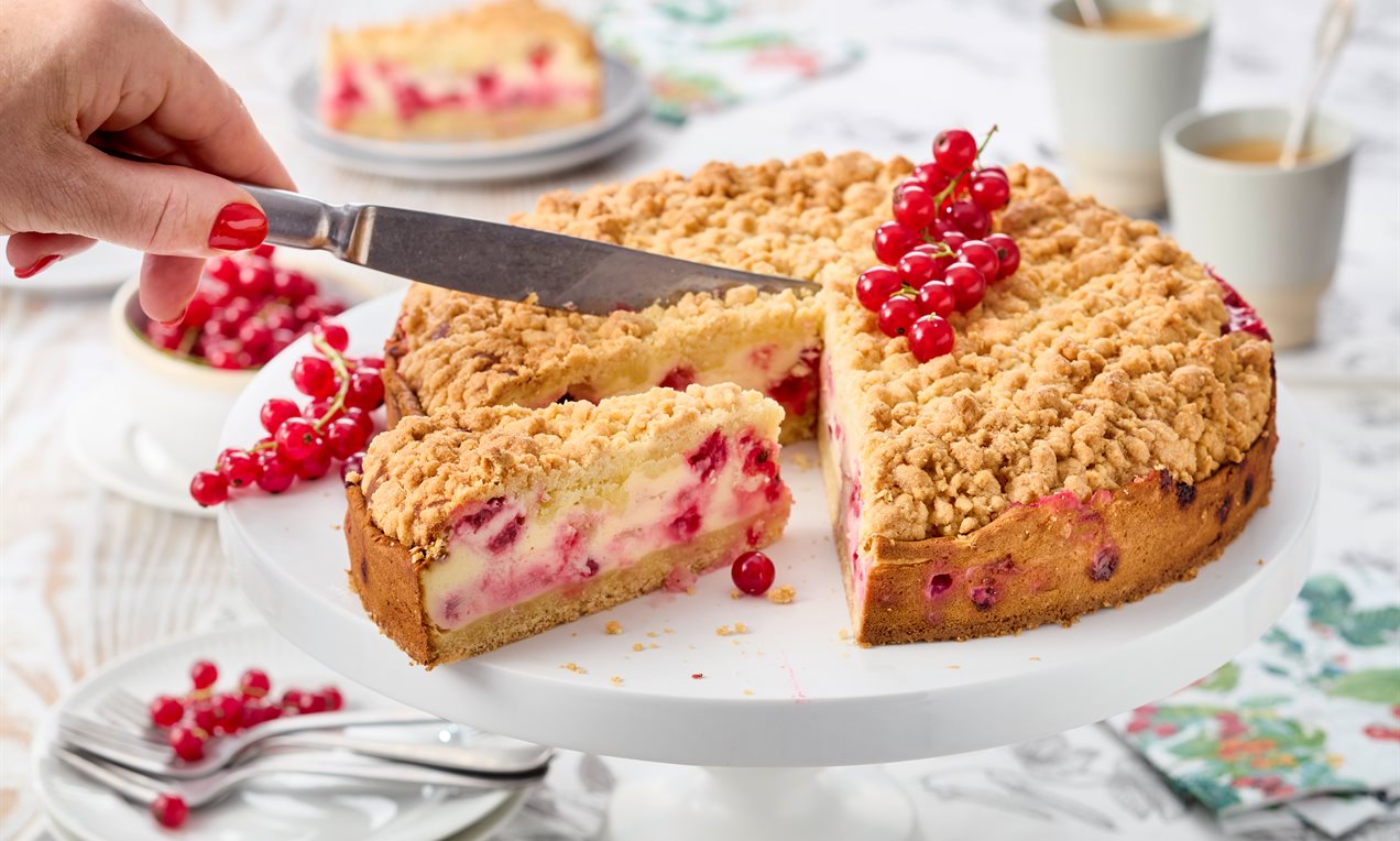 Johannisbeerkuchen mit Quark Rezept | Dr. Oetker