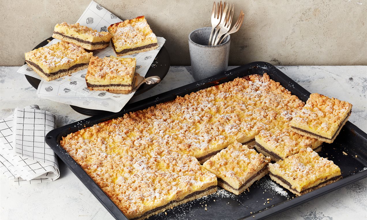 Mohnkuchen mit Pudding Rezept | Dr. Oetker
