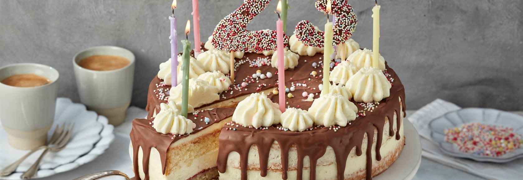 einfache Geburtstagstorte