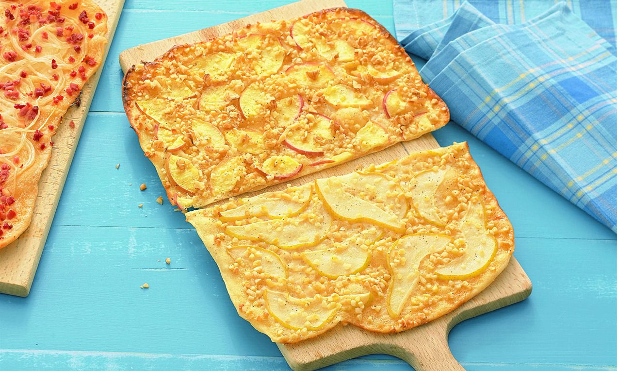 Dr Oetker Flammkuchen Wie Lange Im Ofen Flammkuchen süß Rezept | Dr. Oetker